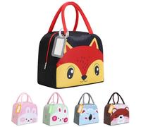 XIMEY Sac Isotherme Repas Enfant et Bébé, Petit Sac Repas Isotherme (Renard Noir)