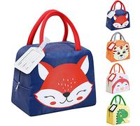 XIMEY Sac Isotherme Repas Enfant, Sac Isotherme Repas Bebe, Sac Isotherme Bebe, Sac Repas Enfant, Sac Isotherme Repas Bebe, Petit Sac Isotherme Repas Enfant (Renard Bleu)