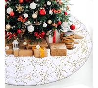 XIMEY Tapis pour Sapin de Noël 120cm, Tapis Sapin de Noel BlaWS en Peluche Douce, Jupe Sapin de Noel Rond, Jupe Sapin, Couvre-Pied de Sapin pour Décoration de Fête et Maison