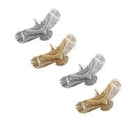 Ximimark Lot de 4 épingles à cheveux vintage avec ailes d'aigle - Clip arrière - Clip à ressort - Accessoires pour cheveux