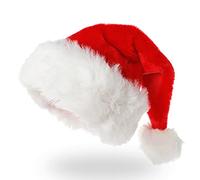XIMISHOP 1 lot de bonnet de Père Noël unisexe en velours confortable pour adultes et enfants