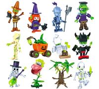 XIMISHOP Lot de 12 mini blocs de construction pour anniversaire d'enfant - Jouets de construction pour Halloween - Jouets de construction pour fête d'anniversaire - Pour plus de 6 ans