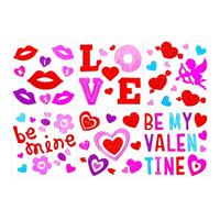 XIMISHOP Lot de 6 autocollants en gel pour fenêtre de Saint-Valentin