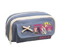 Ximman Gotō Hitori Trousse à crayons Anime Merch Ijichi Nijika Papeterie Sac Yamada Ryo Grande trousse de rangement pour étudiant école Saison Pen Punch Box Cadeau d'anniversaire, Bleu 1, 21x5.5x11cm