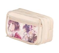 Ximman Katou Megumi Trousse à crayons Anime Katou Megumi Merch Stationery Bag Pen Punch Student School Season Big Storage Pencil Case Pen Box Birthday Gift, Blanc 1, 21x8x13cm, Ensemble cartable