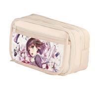 Ximman Katou Megumi Trousse à crayons Anime Katou Megumi Merch Stationery Bag Pen Punch Student School Season Big Storage Pencil Case Pen Box Birthday Gift, Blanc 8., 21x8x13cm, Ensemble cartable