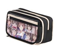 Ximman Katou Megumi Trousse à crayons Anime Katou Megumi Merch Stationery Bag Pen Punch Student School Season Big Storage Pencil Case Pen Box Birthday Gift, Noir 5, 21x8x13cm, Ensemble cartable