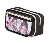 Ximman Katou Megumi Trousse à crayons Anime Katou Megumi Merch Stationery Bag Pen Punch Student School Season Big Storage Pencil Case Pen Box Birthday Gift, Noir 2, 21x8x13cm, Ensemble cartable