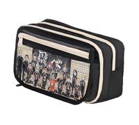 Ximman Trousse à crayons Tobio Kageyama Anime Shoyo Hinata Kuroo Tetsurou Pen Punch Anime Cartoon 3D Imprimé Grande trousse de rangement étudiant saison scolaire Cadeau pratique, Noir 8, 21x8x13cm
