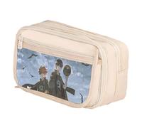 Ximman Trousse à crayons Tobio Kageyama Anime Shoyo Hinata Kuroo Tetsurou Pen Punch Anime Cartoon 3D Imprimé Grande trousse de rangement étudiant saison scolaire Cadeau pratique, Blanc 2, 21x8x13cm