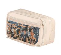 Ximman Trousse à crayons Tobio Kageyama Anime Shoyo Hinata Kuroo Tetsurou Pen Punch Anime Cartoon 3D Imprimé Grande trousse de rangement étudiant saison scolaire Cadeau pratique, Blanc 1, 21x8x13cm