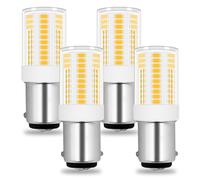 XIMNCHNI 4W Ampoule LED B15D Blanc Chaud 3000K, 400LM B15D LED Lampe Équivalent 40W Halogène, Ampoule à Baïonnette B15D pour Hotte Aspirante, Machine à Coudre, Lot de 4