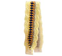 XINAJUND Bandeau en tricot pour adulte - Réglable - Élégant - Motif floral - Broderie - Décoration de cheveux pour tous les jours et les voyages