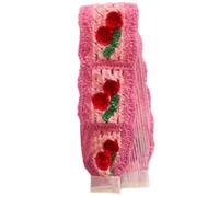 XINAJUND Bandeau en tricot pour adulte - Réglable - Élégant - Motif floral - Broderie - Décoration de cheveux pour tous les jours et les voyages