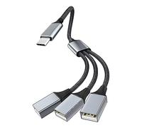 XINAJUND Câble adaptateur USB / type C mâle vers 3 ports USB femelles, répartiteur USB, convertisseur multiple, pour ordinateur portable, tablette