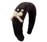 XINAJUND Nœud unique pour cheveux - Accessoire de cheveux pour femme - En peluche douce - Ornement de cheveux avec strass scintillants