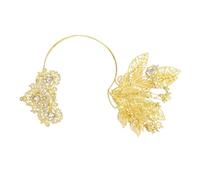 XINAJUND Serre-tête à fleurs et feuilles étincelantes pour mariée malais - Accessoire de fête - Accessoire de fête