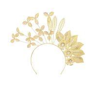 XINAJUND Serre-tête à fleurs et feuilles étincelantes pour mariée malais - Accessoire de fête - Accessoire de fête