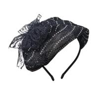 XINAJUND Serre-tête en dentelle française avec nœud pour femme