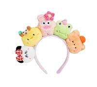 XINAJUND Serre-tête ours en fourrure avec oreilles d'animal de dessin animé pour déguisement d'Halloween - Joli chat - Jeu de rôle pour les fans