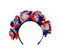 XINAJUND Serre-tête patriotique pour adultes et enfants - Trois couleurs - Fleur - Accessoire de festival de musique - Accessoire de cosplay