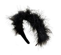 XINAJUND Serre-tête sophistiqué à plumes blanches pour décoration de cheveux Convient pour les mariages et les événements costumés