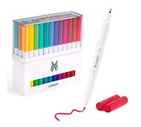 XINART - Lot de 36 stylos à double pointe pour Cricut Maker/Explore Air 2/Air - Lot de crayons de marquage, 33 couleurs - Compatible avec Cricut Cutting Machine (pointe de 0,4 et pointe de 1,0)