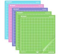 XINART Lot de 5 tapis de découpe 12 x 12 cm pour Cricut Maker 3/Maker/Explore 3/Air 2/Air/One, pour projets d'art et d'artisanat (bleu, vert, violet, rose)