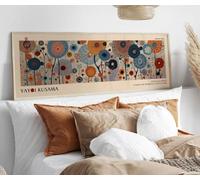 XINBAO Affiche de l'exposition Yayoi Kusama - Toile murale colorée, format long et étroit, grande peinture horizontale. Décoration de lit (40 x 120 cm, sans cadre)