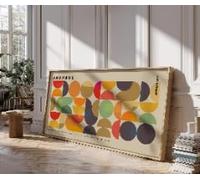 XINBAO Affiche géométrique d'exposition Bauhaus : Impression d'art mural grand format. Peinture horizontale étroite, grande fresque murale décorative pour lit (75 x 150 cm/sans cadre)