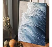 XINBAO Affiche sur toile, art mural bleu océan plage, affiches et impressions sur toile, peintures, pour chambre à coucher, salon, couloir, art mural 60x90 cm, sans cadre
