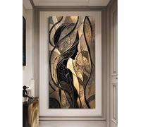 XINBAO Affiches murales texturées, peintures murales abstraites contemporaines vintage sur toile et impressions d'art, pour une décoration esthétique pour la maison 65 x 130 cm avec cadre
