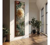 XINBAO Art nature, décoration murale longue et étroite, impression florale minimaliste verticale, grande toile, art mural floral esthétique (30 x 90 cm/cadre intérieur)