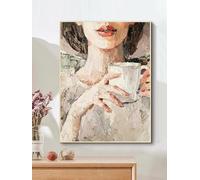 XINBAO Décoration murale, tableau style femme, loisirs, peinture murale, images murales, art mural de restaurant, toile, affiches d'art 30 x 45 cm sans cadre