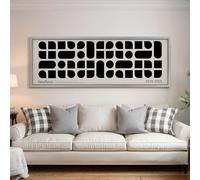 XINBAO Impression sur toile Bauhaus grand format, toile encadrée horizontale noire et blanche, art du milieu du siècle, art mural Bauhaus long et étroit (60 x 180 cm/sans cadre)