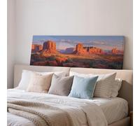 XINBAO Impression sur toile Monument Valley, tableau horizontal allongé, décoration panoramique encadrée, grande affiche de paysage de l'Ouest (45 x 135 cm/cadre intérieur)