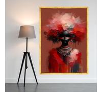 XINBAO Impression sur toile portrait abstrait - Art mural moderne, décoration murale, œuvre d'art contemporaine, tableau mural sur toile (40 x 60 cm/cadre intérieur)