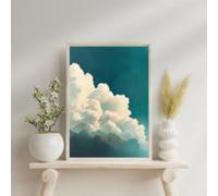 XINBAO Peinture à l'huile ciel nuageux, nuages peints avec art, décoration murale nuage, art contemporain, décoration d'intérieur, toile de chambre 80x120 cm sans cadre