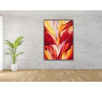 XINBAO Peinture sur toile de fleurs esthétiques, affiches de feuilles, art mural, imprimé de fleurs colorées, images d'art mural sur toile 30 x 45 cm sans cadre