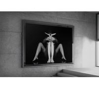 XINBAO Photo de femme sexy sur toile, affiches murales, peinture murale, tableau pour chambre, images d'art sur toile 30 x 45 cm avec cadre