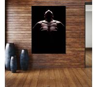 XINBAO Photographie de silhouette féminine maussade - Nu dramatique du cou vers le haut, peinture murale artistique, toile sexy, images d'art mural 21 x 30 cm avec cadre