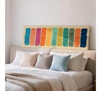 XINBAO Tableau à rayures colorées, lignes verticales abstraites, toile panoramique encadrée au format horizontal allongé, décoration murale style milieu du siècle (40 x 120 cm/cadre intérieur)