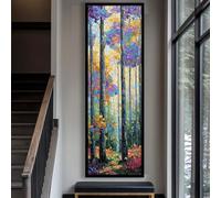 XINBAO Tableau botanique d'arbre aux couleurs neutres, style botanique vintage, toile murale longue et étroite pour intérieur contemporain (30 x 90 cm/sans cadre)