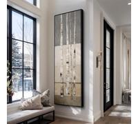 XINBAO Tableau mural sur toile haute et étroite pour entrée ou couloir, impression verticale d'arbre, toile de bouleau, décoration nature longue et fine (45 x 135 cm/cadre intérieur)
