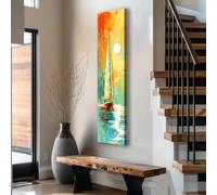 XINBAO Tableau sur toile long et étroit, tableau mural haut et étroit, tableau mural vertical long, grande impression verticale sur toile ou peinture encadrée (50 x 150 cm/sans cadre)