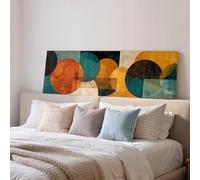 XINBAO Tableau sur toile style milieu du siècle, grand format panoramique horizontal encadré, décoration géométrique pour la maison, impression d'art mural colorée (40 x 120 cm/cadre intérieur)