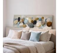 XINBAO Tableau sur toile style pierre du milieu du siècle, impression encadrée longue et étroite, décor panoramique large, grand format, tons terreux, art mural Wabi Sabi (20x60cm/sans cadre)
