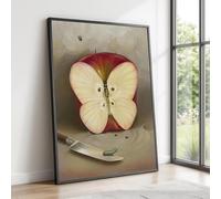 XINBAO Tableaux sur toile représentant des papillons surréalistes, art mural sur toile, nature morte, décoration intérieure, impressions sur toile de fruits (21 x 30 cm/sans cadre)