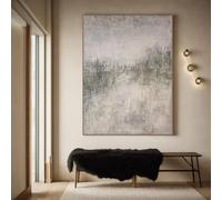 XINBAO Toile minimaliste beige, affiches beiges et marron, art mural texturé, tons neutres, art abstrait Wabi Sabi, 80 x 120 cm, avec cadre