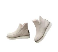 XinCDD Femmes Bottes Hiver Doublure en Fourrure Chaude Hiver Chaude Bottes Antidérapantes (Blanc, Adulte, Femme, 37, Numérique, Système Taille Chaussures EU, Moyen)
